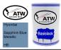 Preview: Hyundai, Sapphire Blue Metallic, HB: 500ml Lackdose, von ATW Autoteile West.